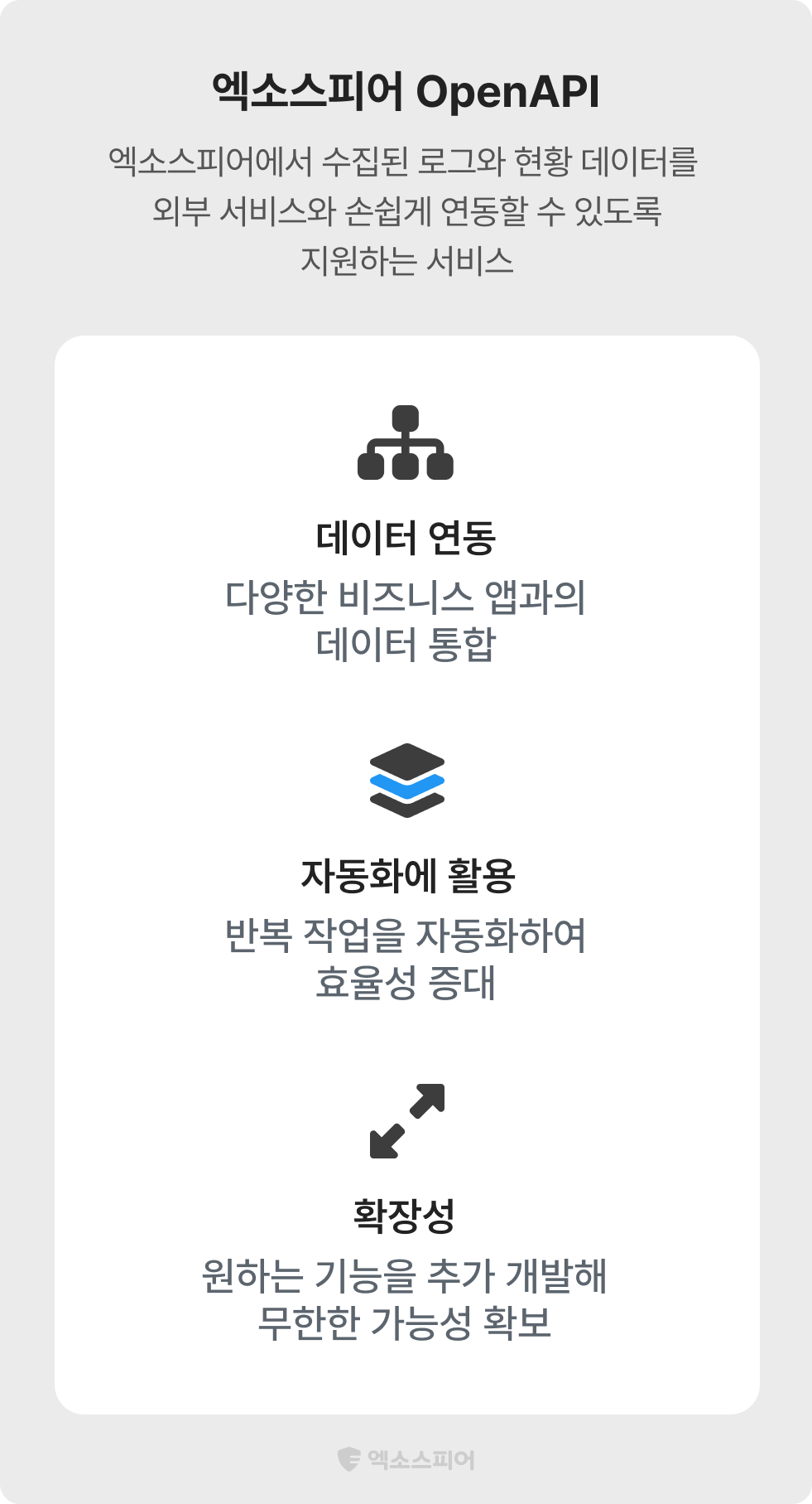 엑소스피어 오픈api 부가서비스